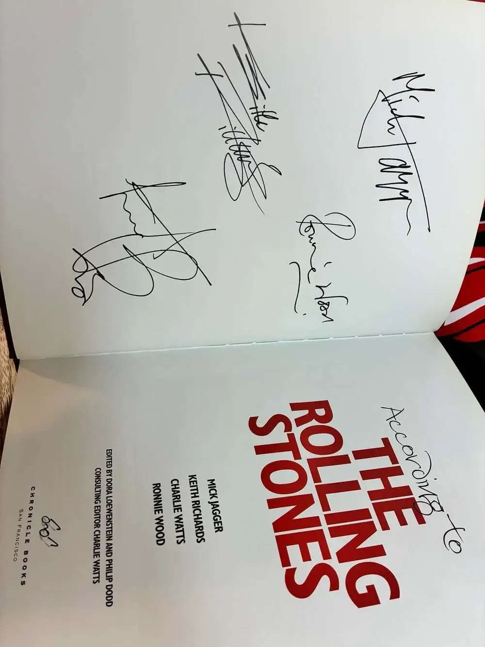 According To The Rolling Stones Hardcover Book And Metal License Plate